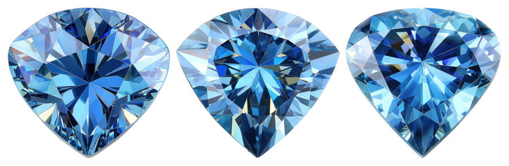 Wall Mural - Brilliant blue gemstones sparkling magnificently