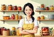 © Aliaksandr Barouski - Homemaker smiling in a food preservation area with storage containers