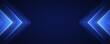 © Likanaris - Glowing blue arrows background, dynamic glowing pointers backdrop, fast motion. Movement, boost or action concept. Vector illustration.