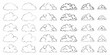 © Anik - Collection of hand drawn cumulus clouds in various styles and textures