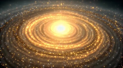 Sticker - Stunning Spiral Galaxy with Bright Core and Twinkling Stars with ai generated