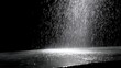 © studioMayu - Close-up of Heavy Rain Falling Against a Dark Background / 暗い背景に激しく降る雨のクローズアップ