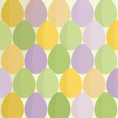 Wall Mural - Modern Seamless Repeating Pattern of Geometric Easter Eggs Design