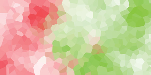 Wall Mural - Abstract geometric mosaic background featuring a gradient of red pink and green in a modern artistic design suitable for various creative projects.