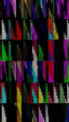 Wall Mural - 	
3D animation vertical beautiful video colorful abstract bright light energy 4K of smooth lines waves glittering light effect on black background