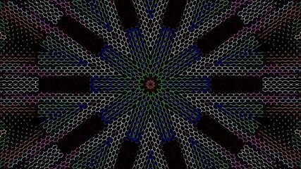 Wall Mural - Abstract Kaleidoscope pattern with full colors. Magic mandala. 4k	