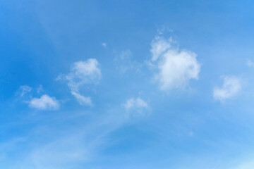 Wall Mural - the sky is clear and bright and the clouds are scattered throughout the sky. blue sky with white clo