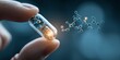© Gerard - Futuristic capsule pill with glowing molecule structure outside