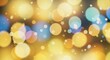 © Pixolia Stock - Golden Bokeh Lights Background with Blue and Teal Accents