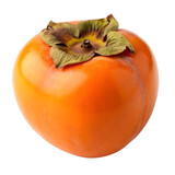 Ripe orange persimmon fruit isolated on a transparent background png