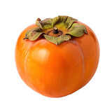 Fresh sweet kaki persimmon fruit isolated on a transparent background png