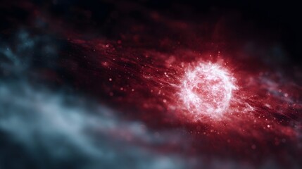 Wall Mural - abstract visualization of a bright energetic atomic nucleus during fusion