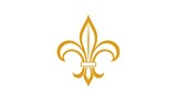 Ornate golden fleur-de-lis design