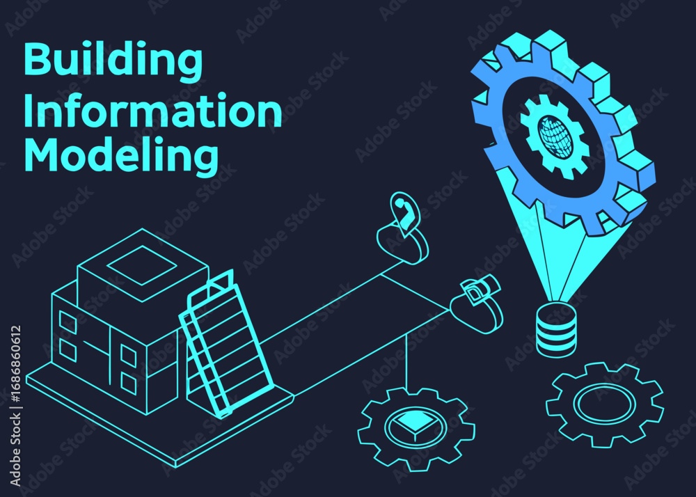 Building information modeling technology and data integration Stock ...