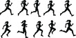 © MIRAJ02 - a series of silhouettes showing different running poses