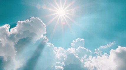 Wall Mural - A bright sunny spot amidst cloudy weather