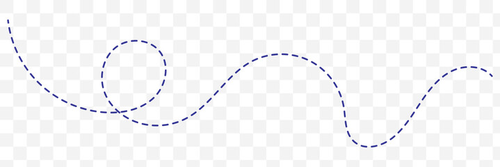 Wall Mural - Long squiggle dashed line