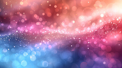 Abstract bokeh background with vibrant colors and glittering particles.