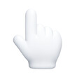 © Henryk Guziak - Biała ręka z uniesionym palcem wskazującym — symbol kliknięcia, wyboru i interakcji