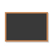 © adel - Rectangular Blackboard with Brown Frame and Shadow