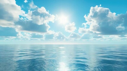 Wall Mural - A serene lake scene with clouds in the sky
