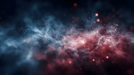 Wall Mural - cosmic energy visualization glowing particles and nebulae in deep space