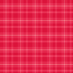 Wall Mural - Plaid pattern with twill weave in red.Christmas, winter tartan check seamless pattern.Vector illustration geometric background for fabric and prints.