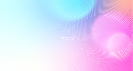 Wall Mural - soft pastel gradient abstract background with flowing wave lines