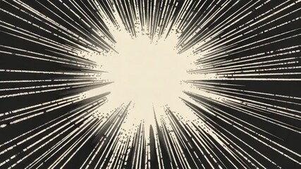 Wall Mural - a dramatic black and white image of a starburst, perfect for use in design projects where a bold and