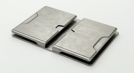Metal cardholder with transparent background
