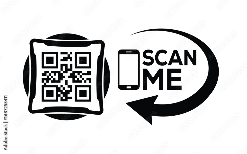 Scan QR code icon. Digital scanning qr code. QR code scan for ...