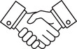 © monirul - Outline Icon of Two Hands Shaking in Partnership handshake