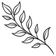 © mnorjia - Curved Botanical Leaf Line Art