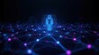 © FimCraft - A glowing digital avatar stands amidst a network of interconnected nodes, representing human connection and the flow of information in the modern digital age.