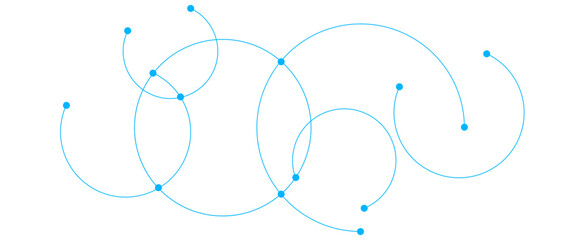 Wall Mural - vector creative technology design with circles dots connection concept.
