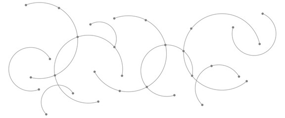 Wall Mural - vector graphic design element with with overlapping circles, dots and dashed circles science and con