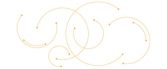 Wall Mural - vector graphic design element with with overlapping circles, dots and dashed circles science and con