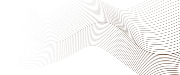 Wall Mural - vector abstract smooth flowing wave lines on a white background with wave element design.