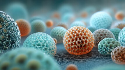 abstract spheres cellular texture design