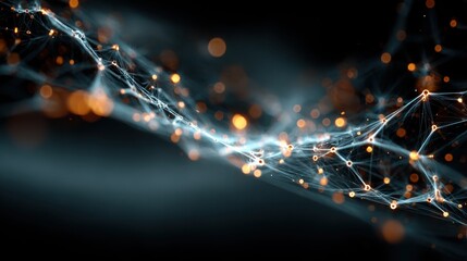 Wall Mural - Abstract Visualization of Big Data in a Complex Web Network