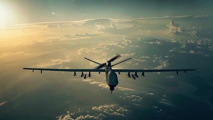 Wall Mural - a plane soaring through the clouds