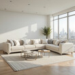© UniStock Studio - Modern Serenity: A Minimalist Living Room with City Views
