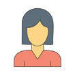 © Nokturnal13 - Simple flat vector illustration of a woman's silhouette, showing her head and shoulders.