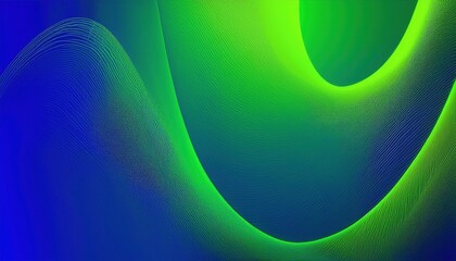 Wall Mural - dynamic green and blue flowing abstract lines with fine textures for modern design and digital art b