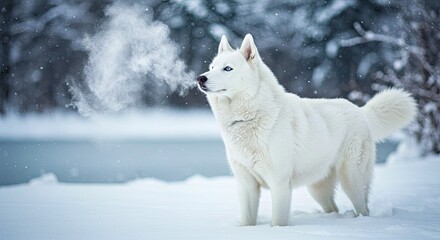   Ice Husky With Frosty Breath 