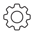 © mirzamabrur2 - Single black outline gear icon on white background Keywords: gear, cog, wheel, mechanical