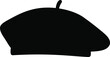 © MIRAJ02 - a black beret hat silhouette on white background