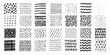© Ratan - Collection of hand drawn abstract black and white patterns and textures