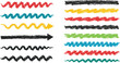 © MALA - colorful crayon strokes arranged neatly on white background