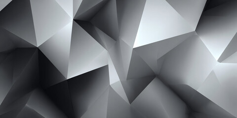 Canvas Print - abstract geometric gray background. simple background with triangle pattern. banner.
